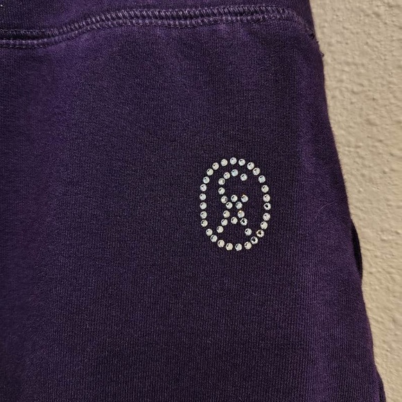 Christine Alexander Y2K Womens Purple Jogger Track Suit Swarovski Crystals Sz XL - Picture 11 of 15